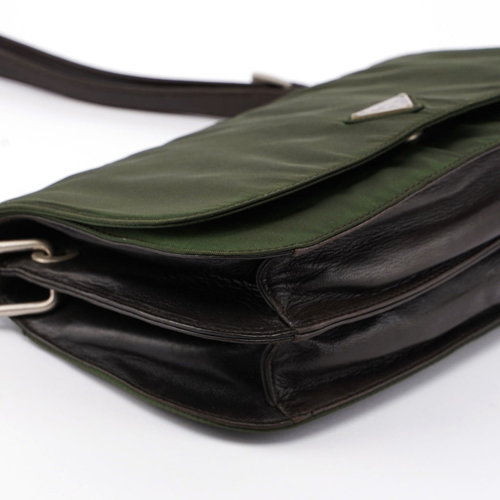 Prada Green Tessuto Shoulder Bag