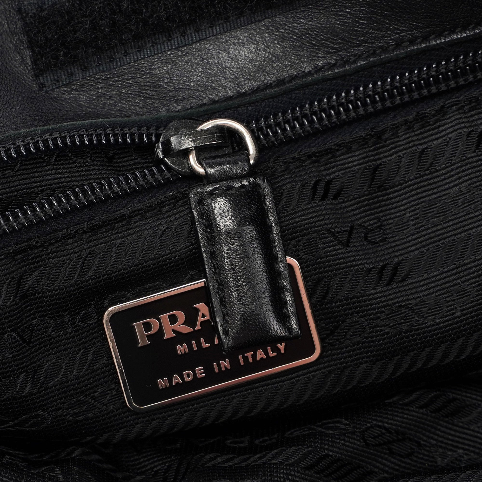 Anthracite Fur Wool Shoulder Bag