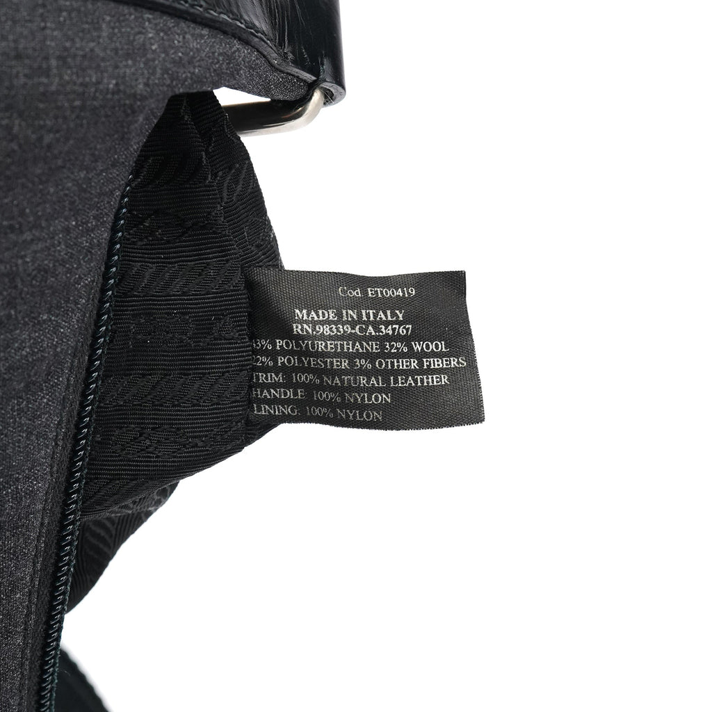 Anthracite Nylon Hobo Shoulder Bag