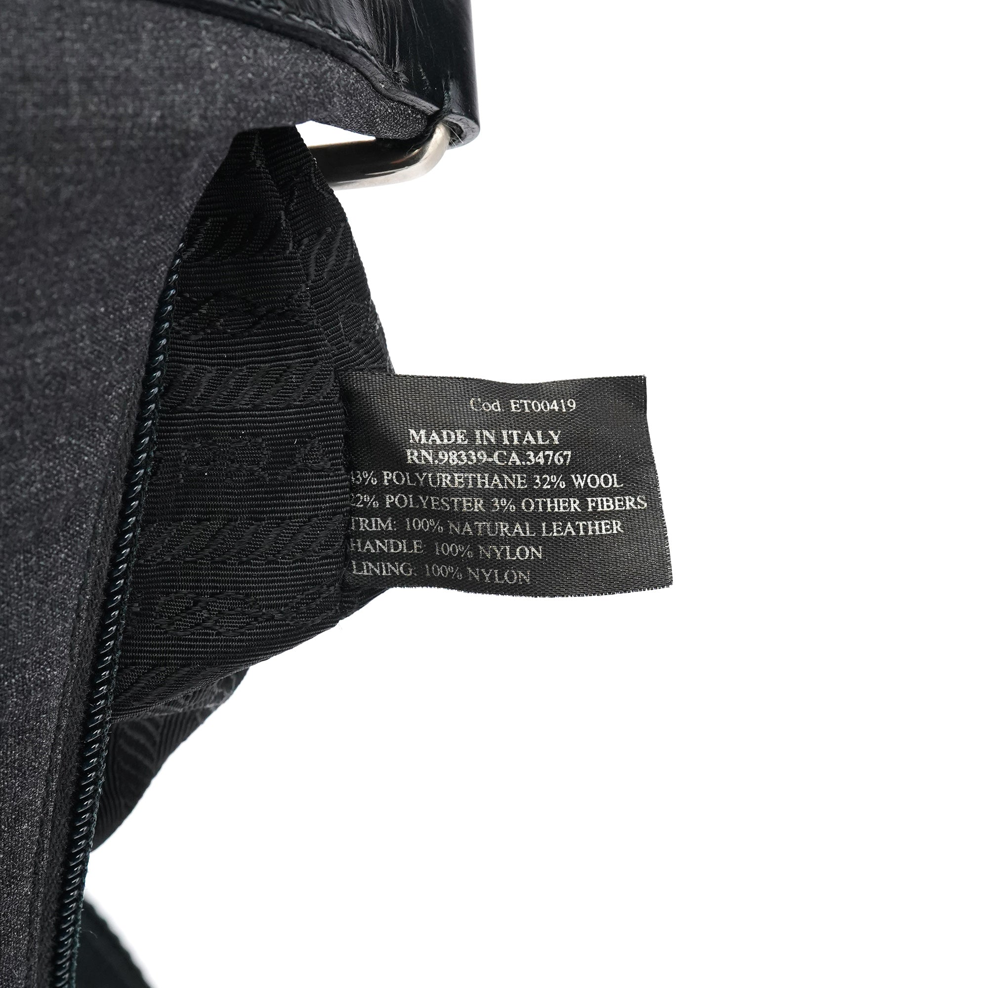 Anthracite Nylon Hobo Shoulder Bag