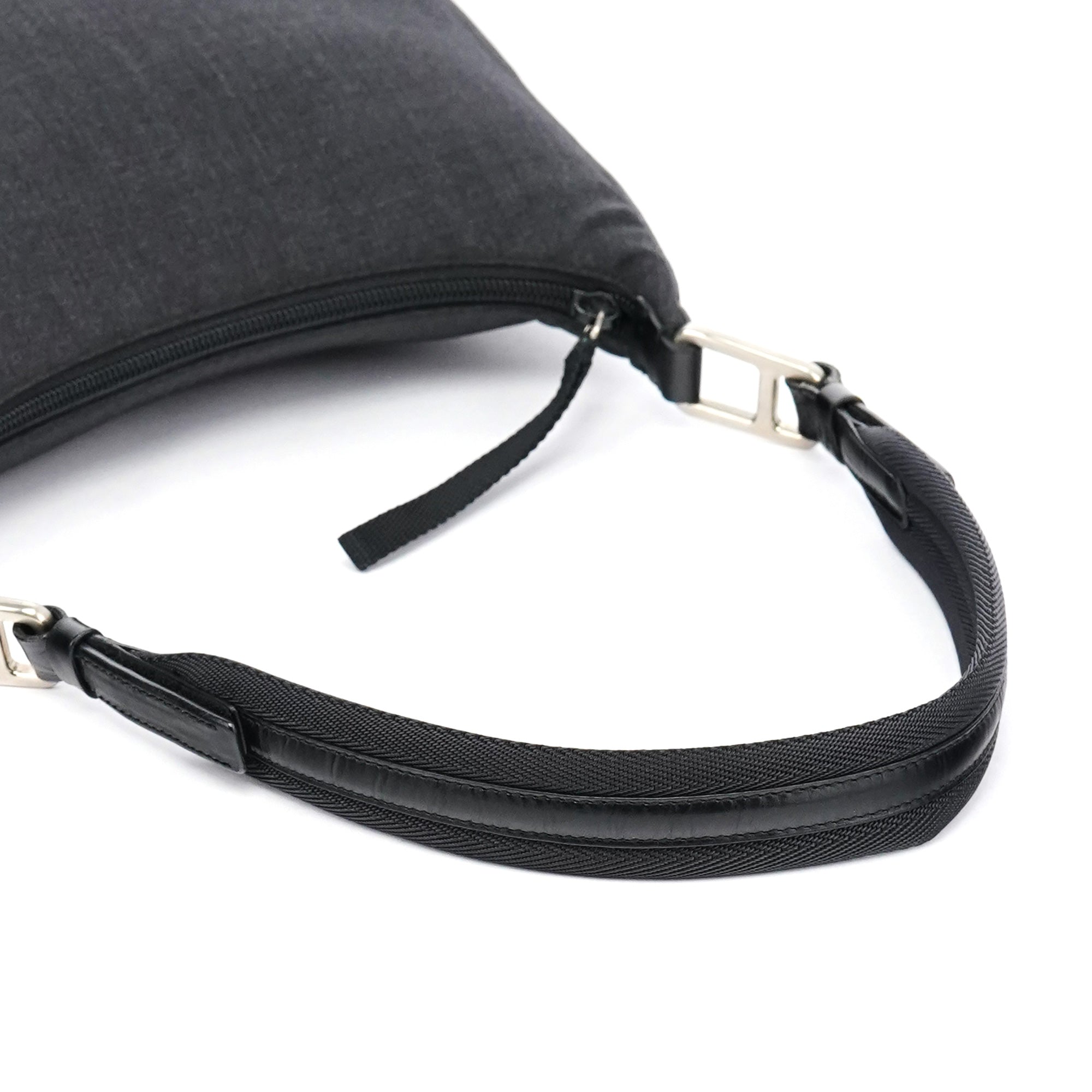 Anthracite Nylon Hobo Shoulder Bag