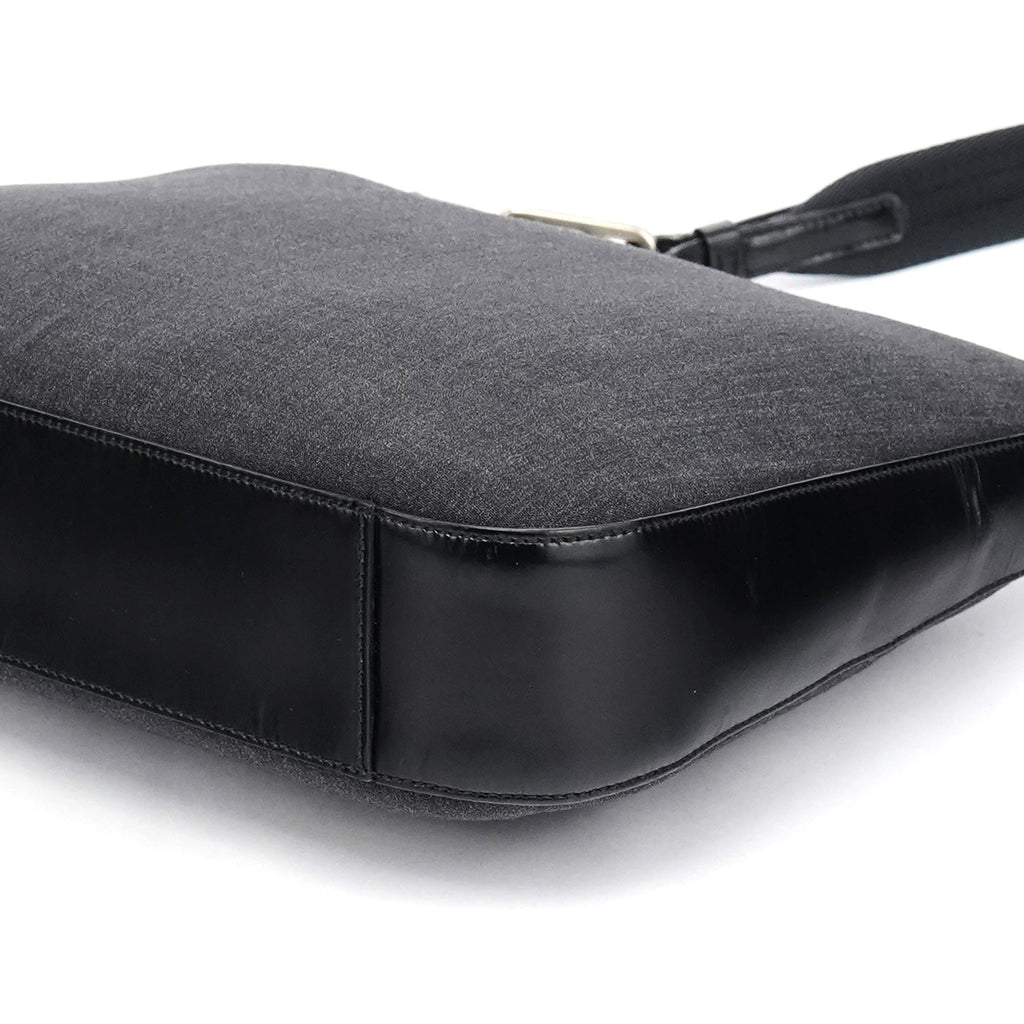 Anthracite Nylon Hobo Shoulder Bag