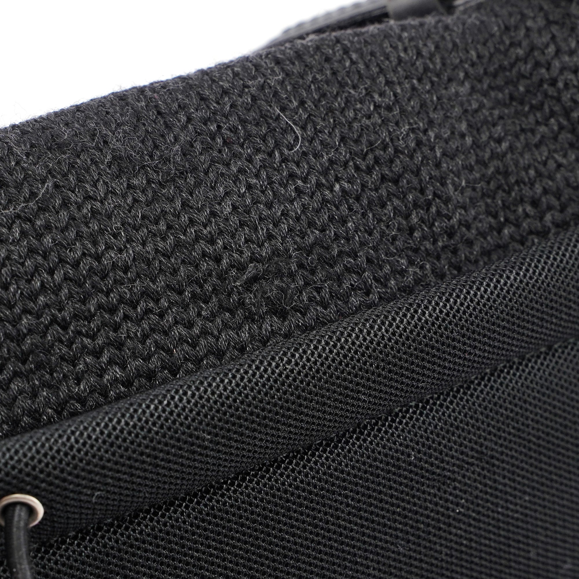 Anthracite Wool Hobo Shoulder Bag
