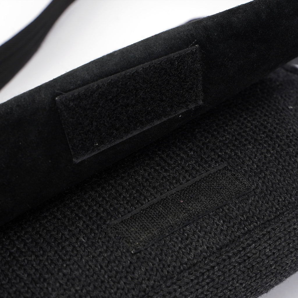 Anthracite Wool Hobo Shoulder Bag