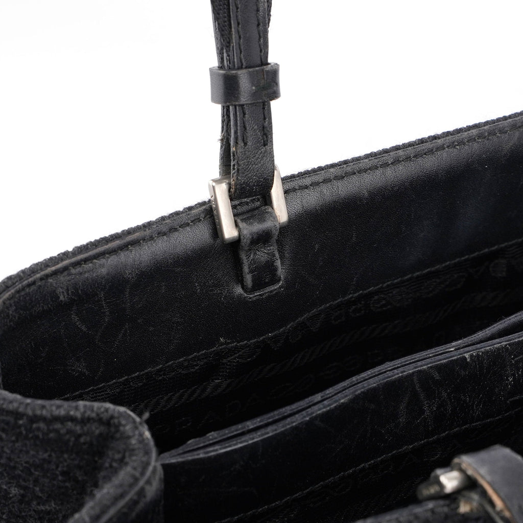 Anthracite Wool Tote Bag