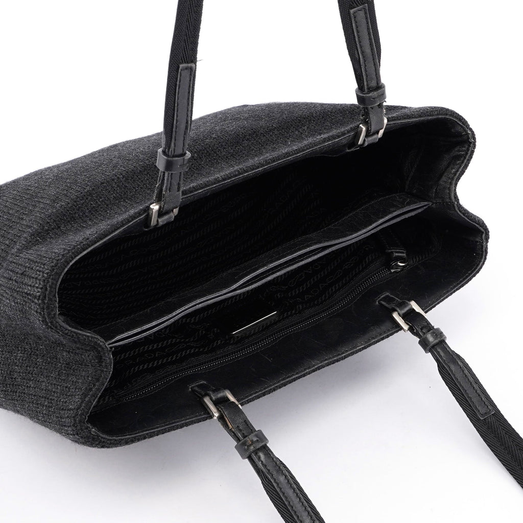 Anthracite Wool Tote Bag