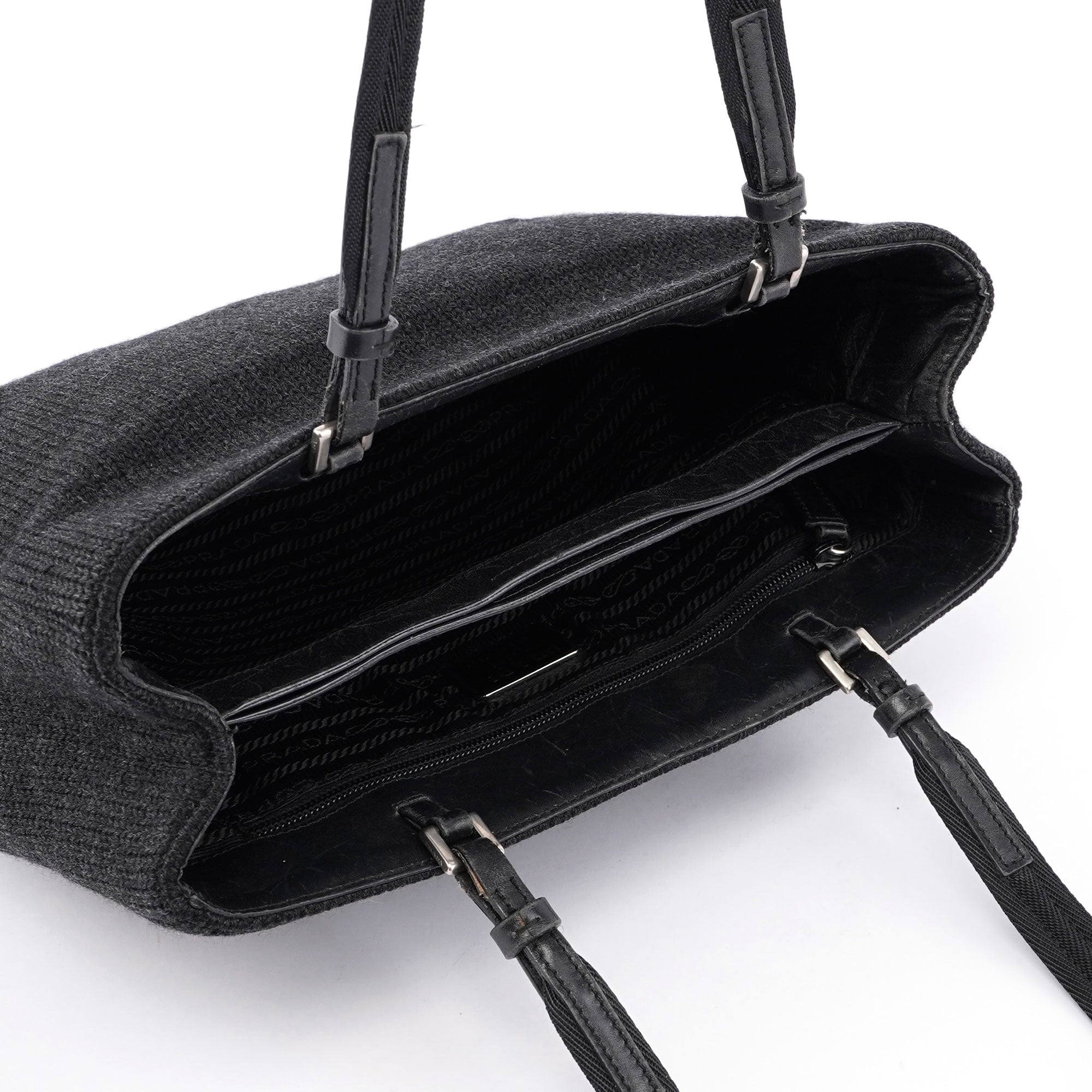 Anthracite Wool Tote Bag