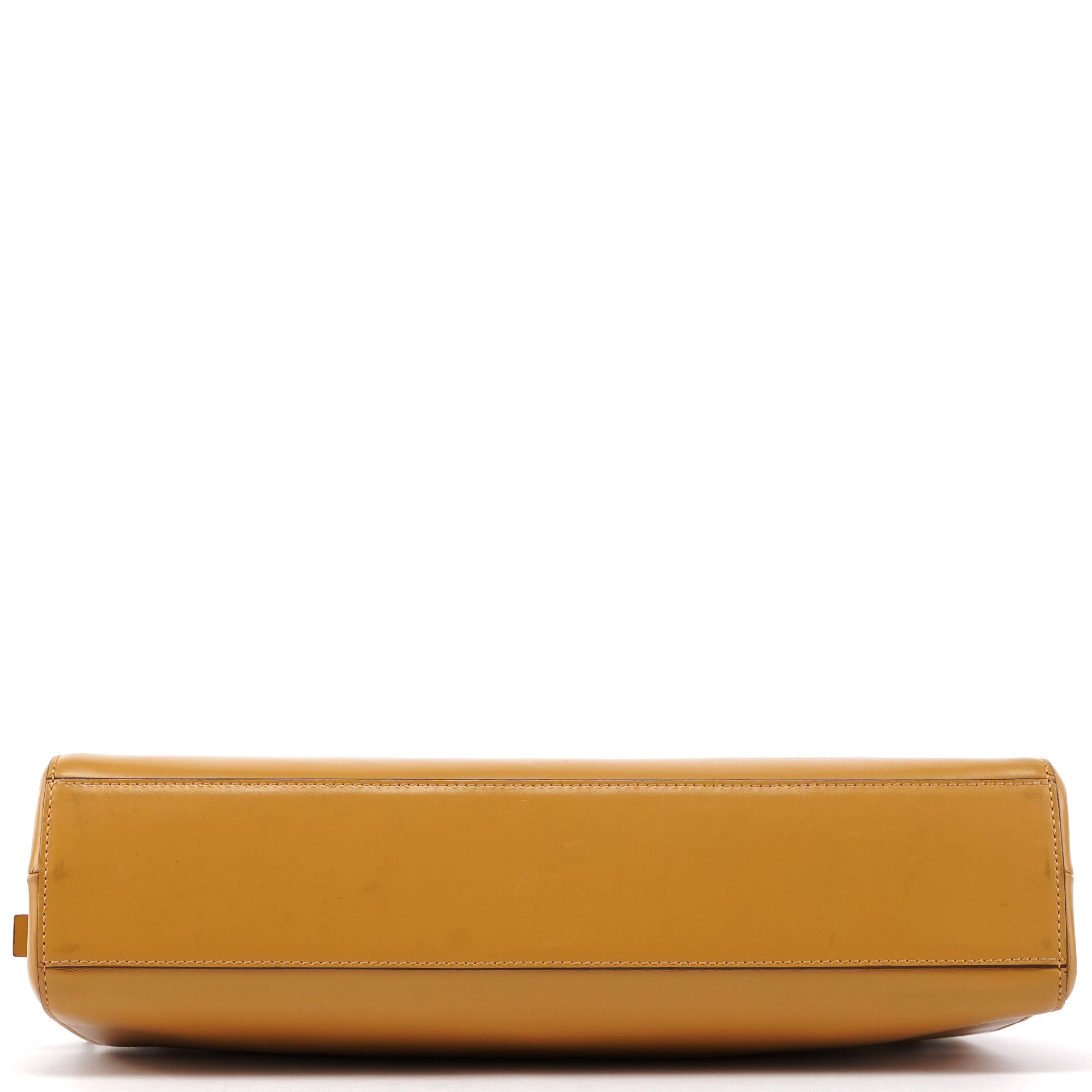B11028 Yellow Leather Chic Shoulder Bag