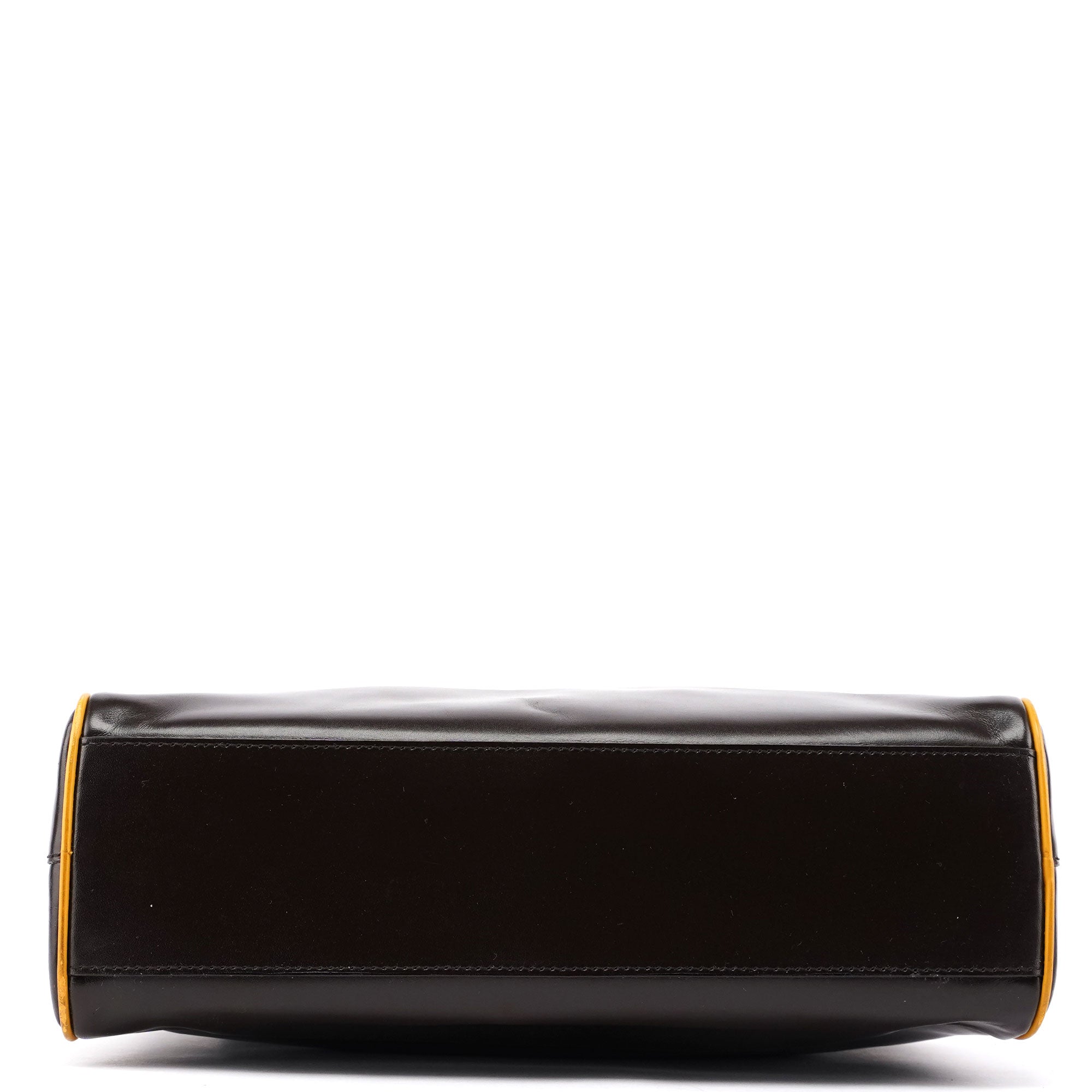 B11163 Brown Vitello Frame Campaign Bag