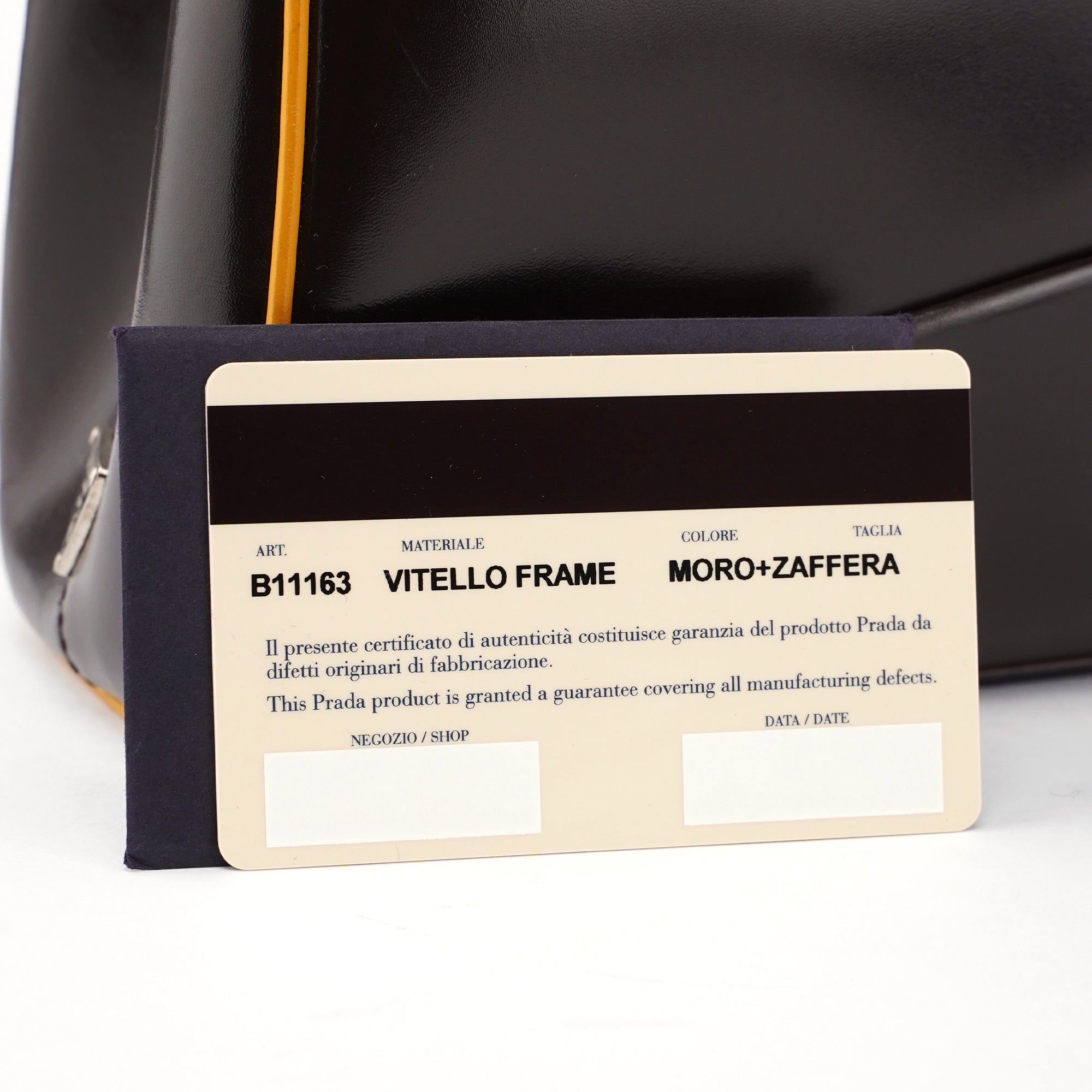 B11163 Brown Vitello Frame Campaign Bag