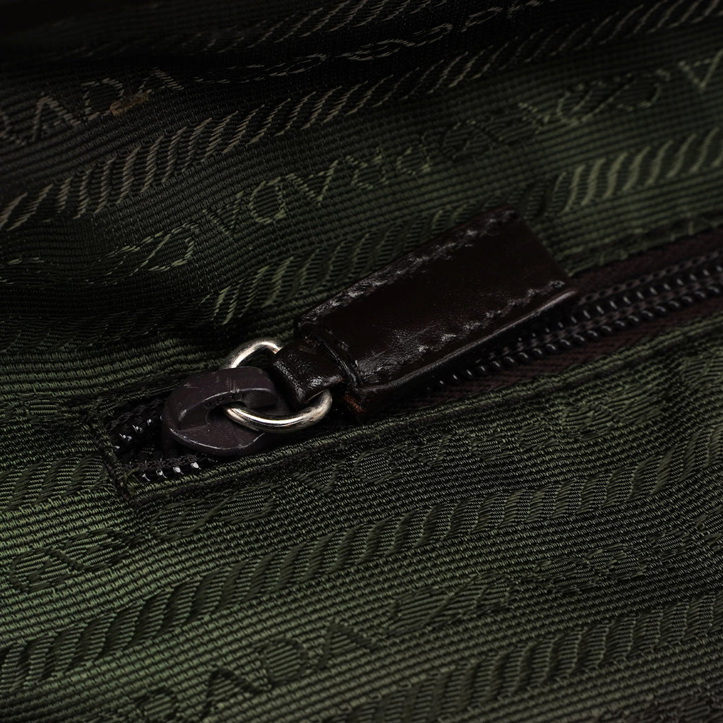 B11163 Brown Vitello Frame Campaign Bag