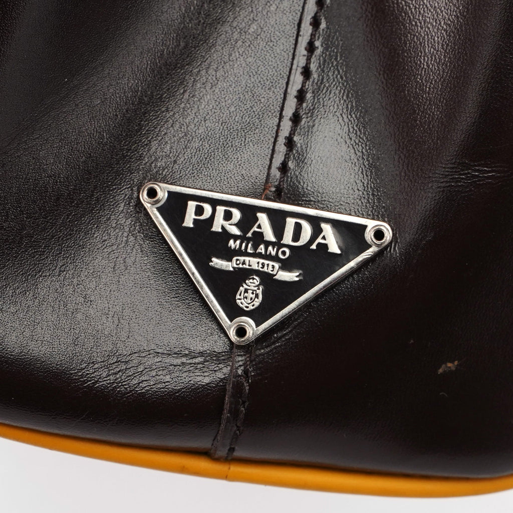 B11163 Brown Vitello Frame Campaign Bag