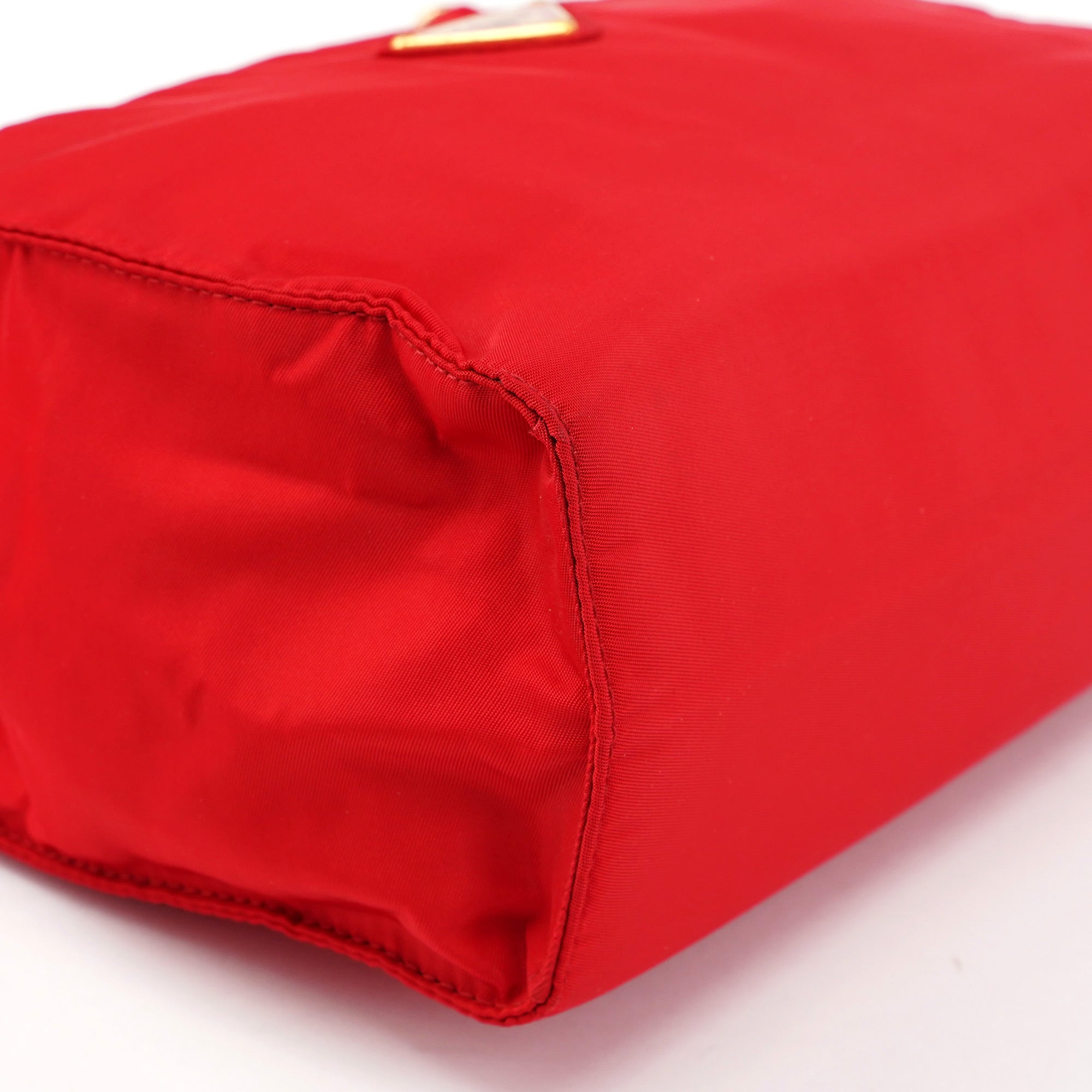 B2513 Red Tessuto Metallo Tote Bag