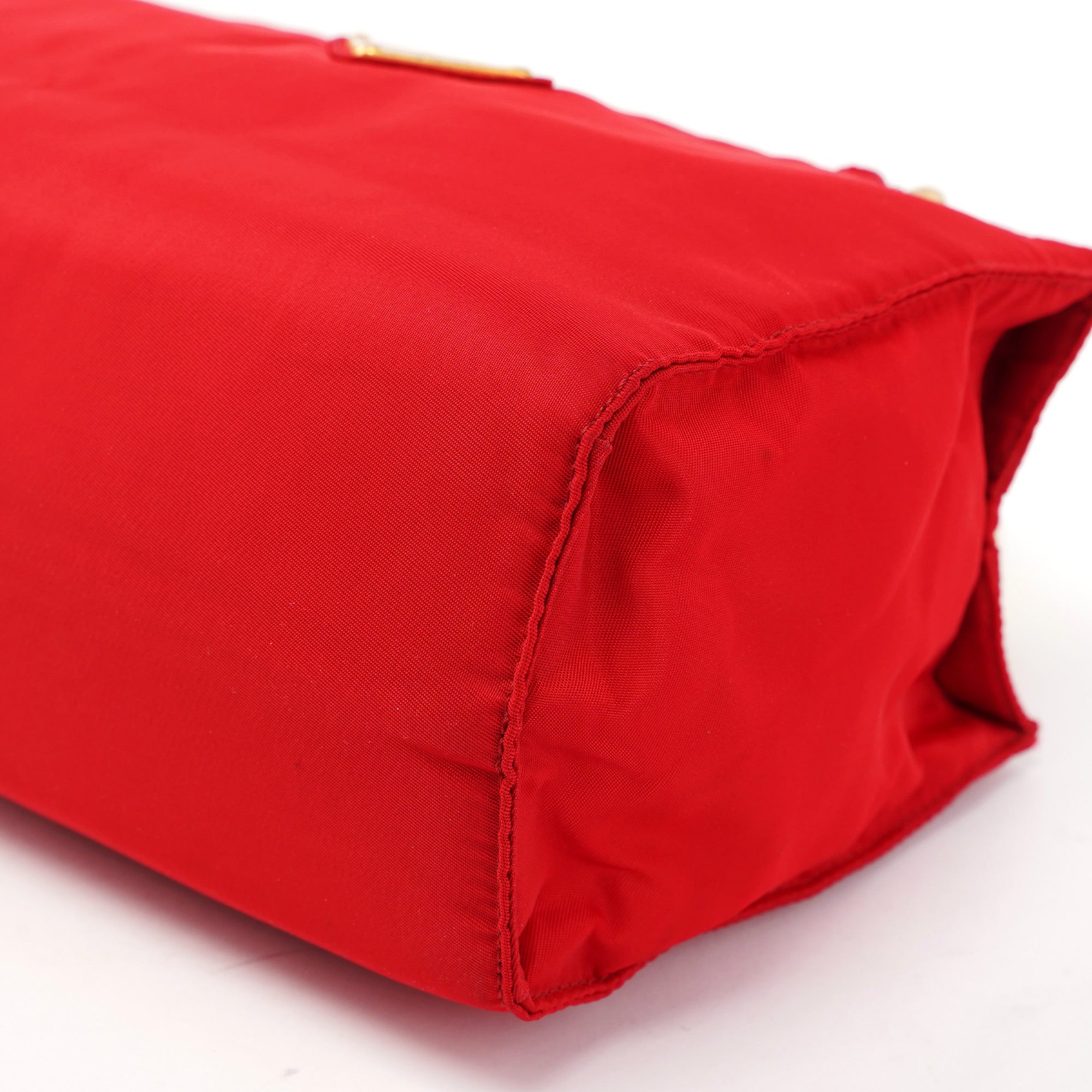 B2513 Red Tessuto Metallo Tote Bag