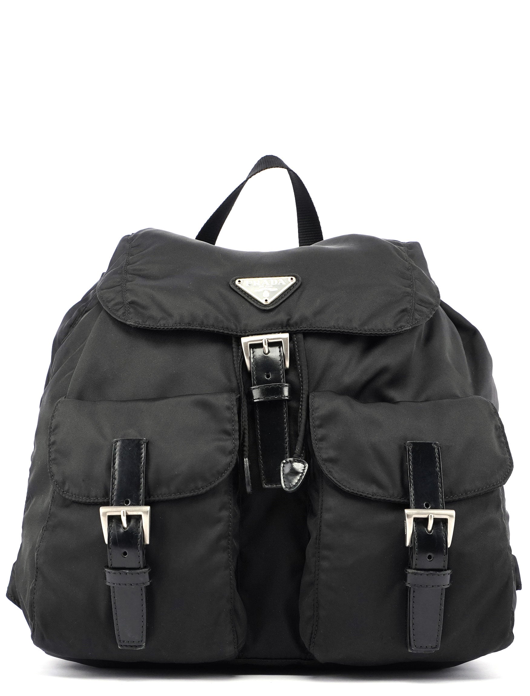B2811 Black Nylon Backpack