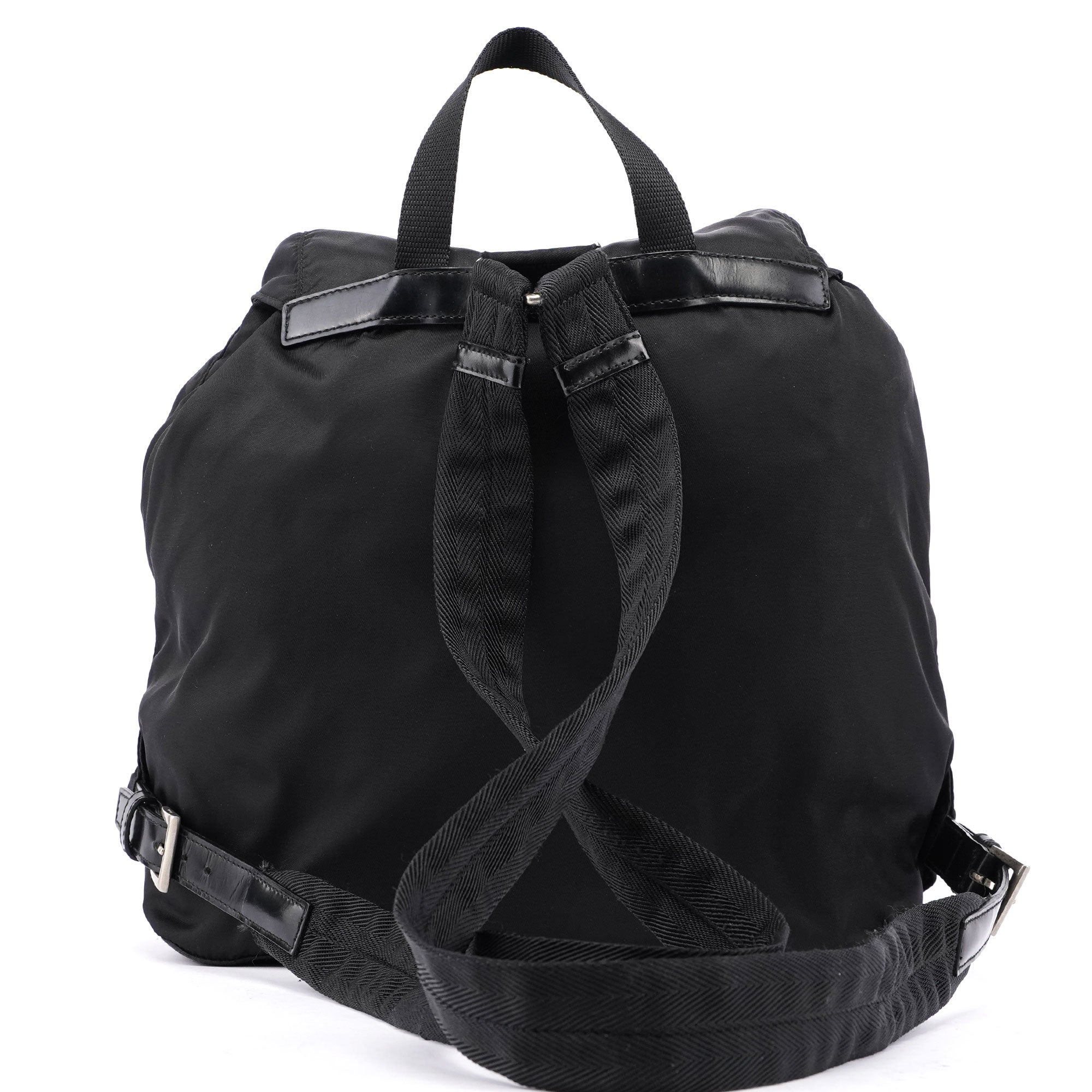 B2811 Black Nylon Backpack