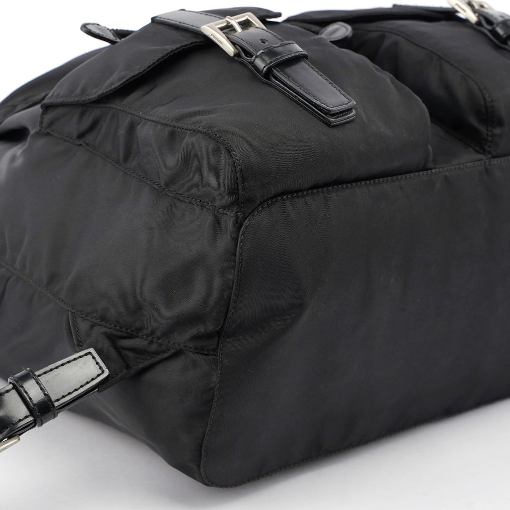 B2811 Black Nylon Backpack