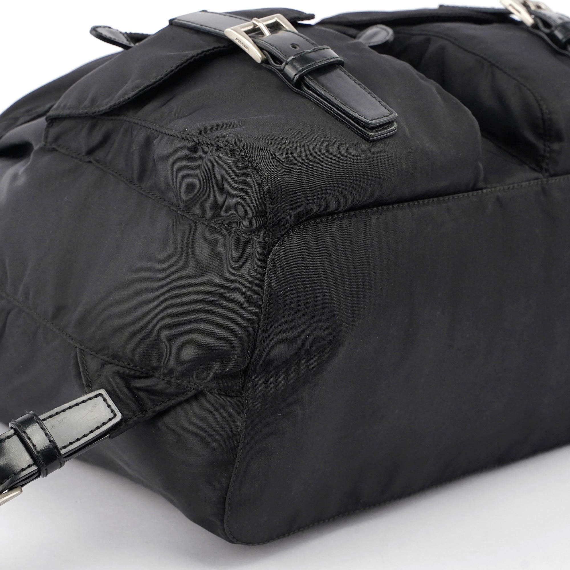 B2811 Black Nylon Backpack