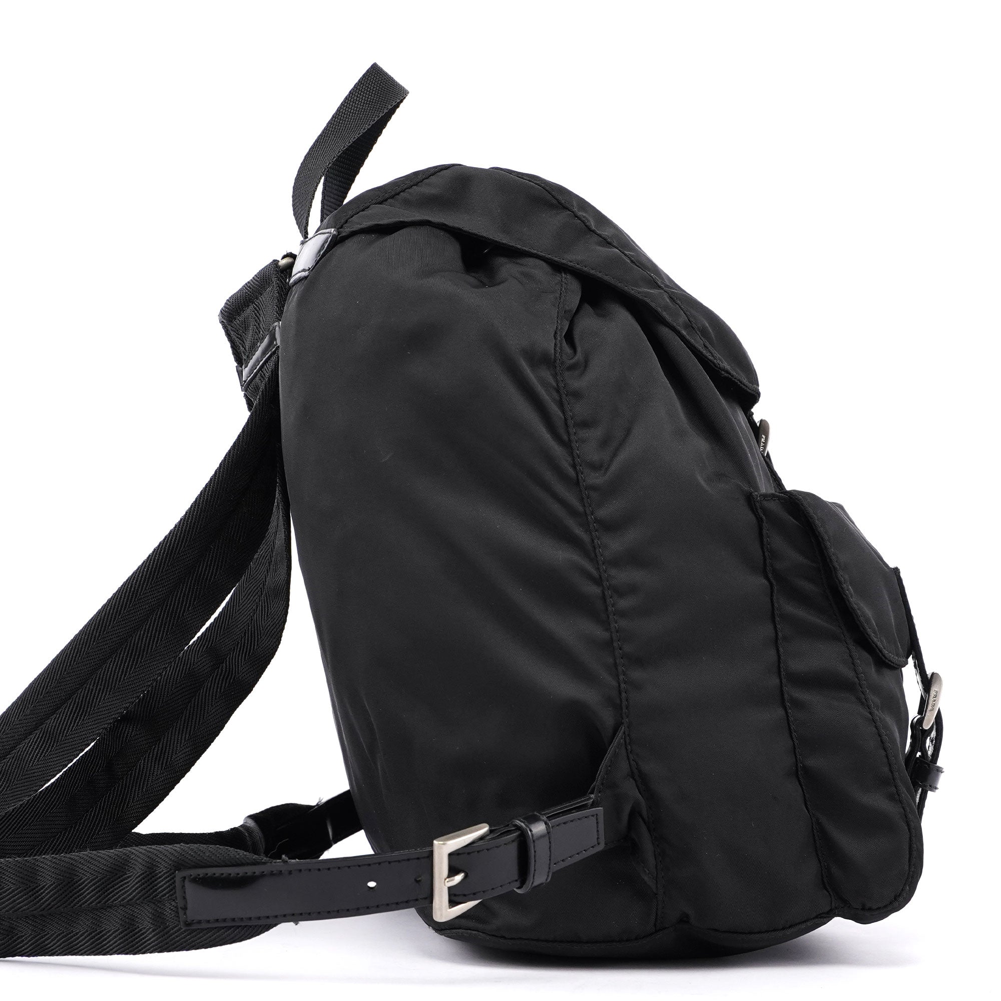 B2811 Black Nylon Backpack