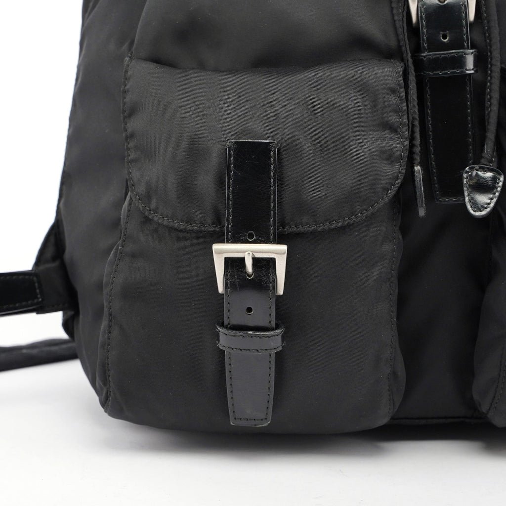 B2811 Black Nylon Backpack