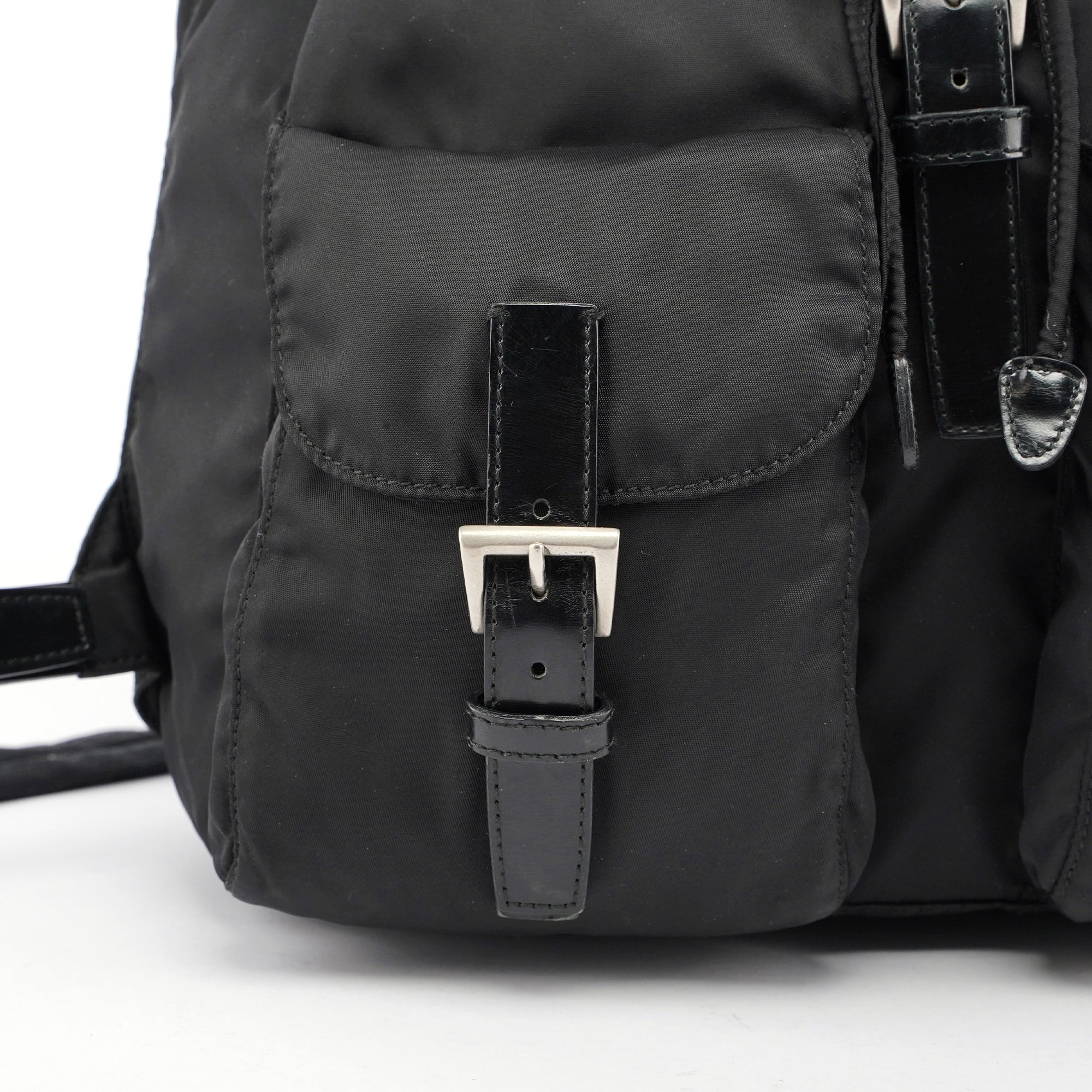 B2811 Black Nylon Backpack