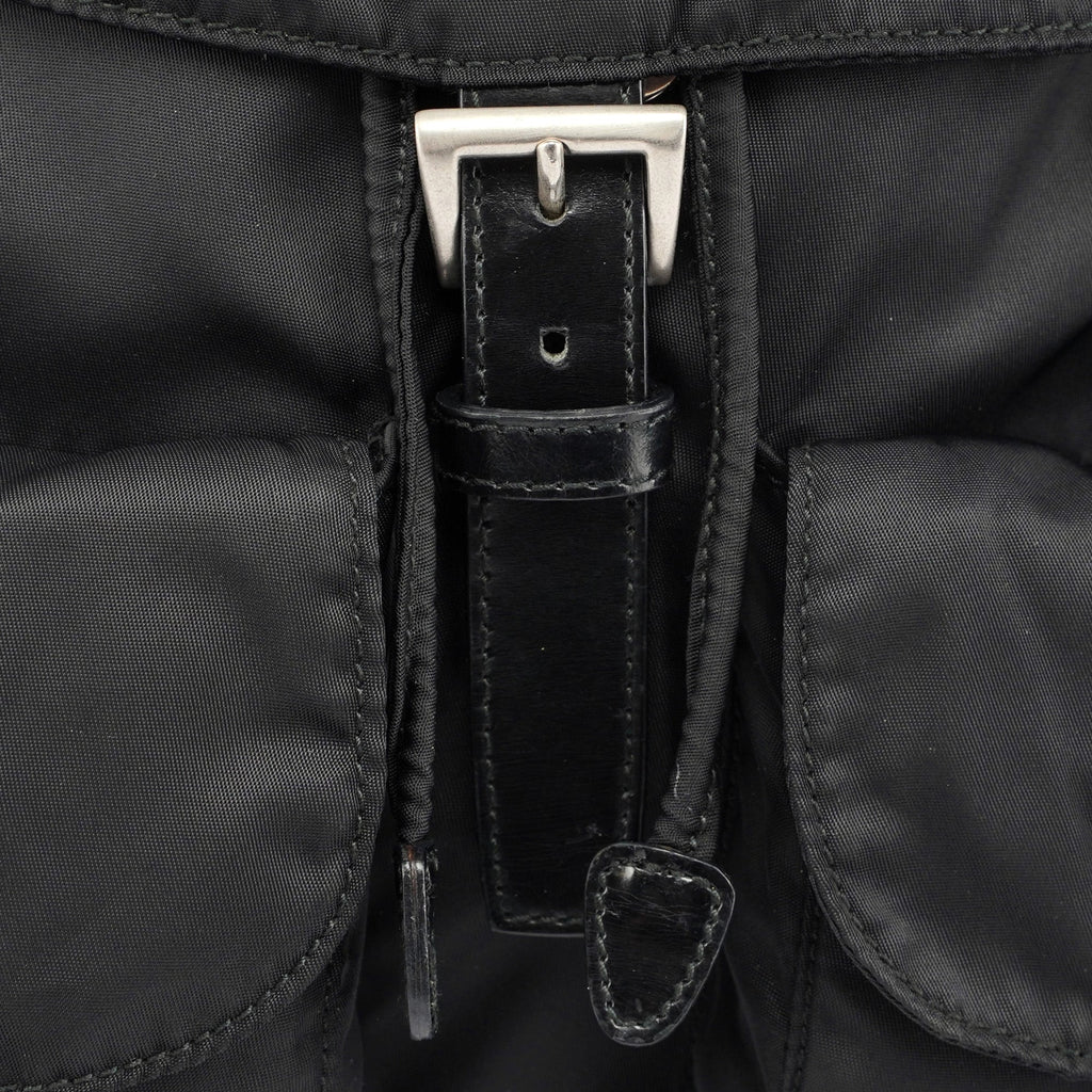 B2811 Black Nylon Backpack