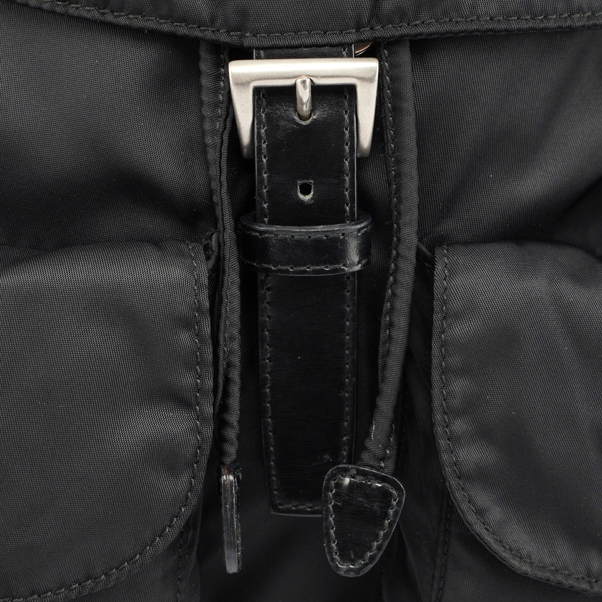 B2811 Black Nylon Backpack