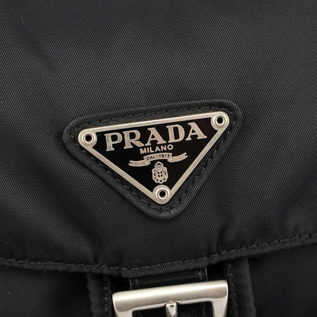 B2811 Black Nylon Backpack