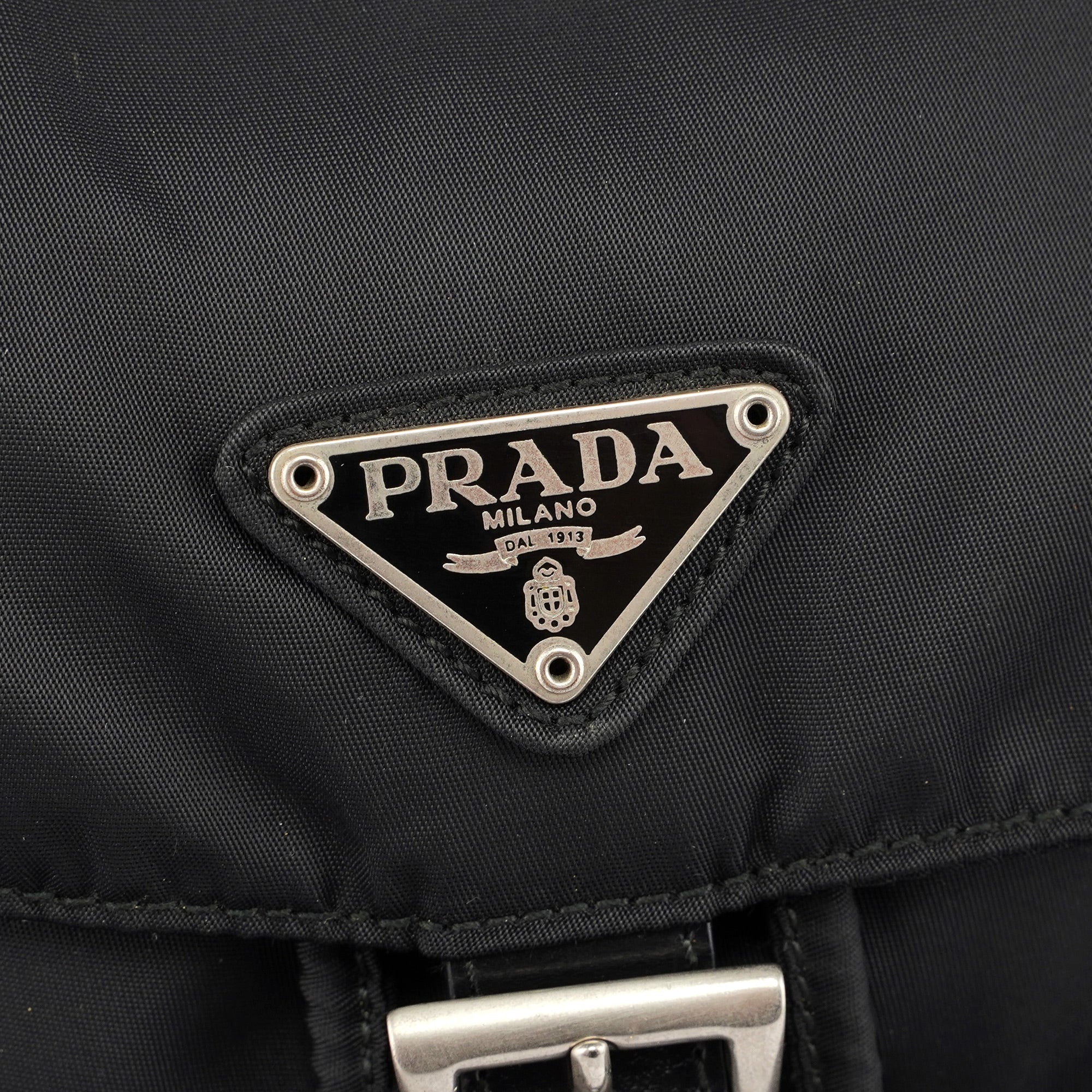 B2811 Black Nylon Backpack
