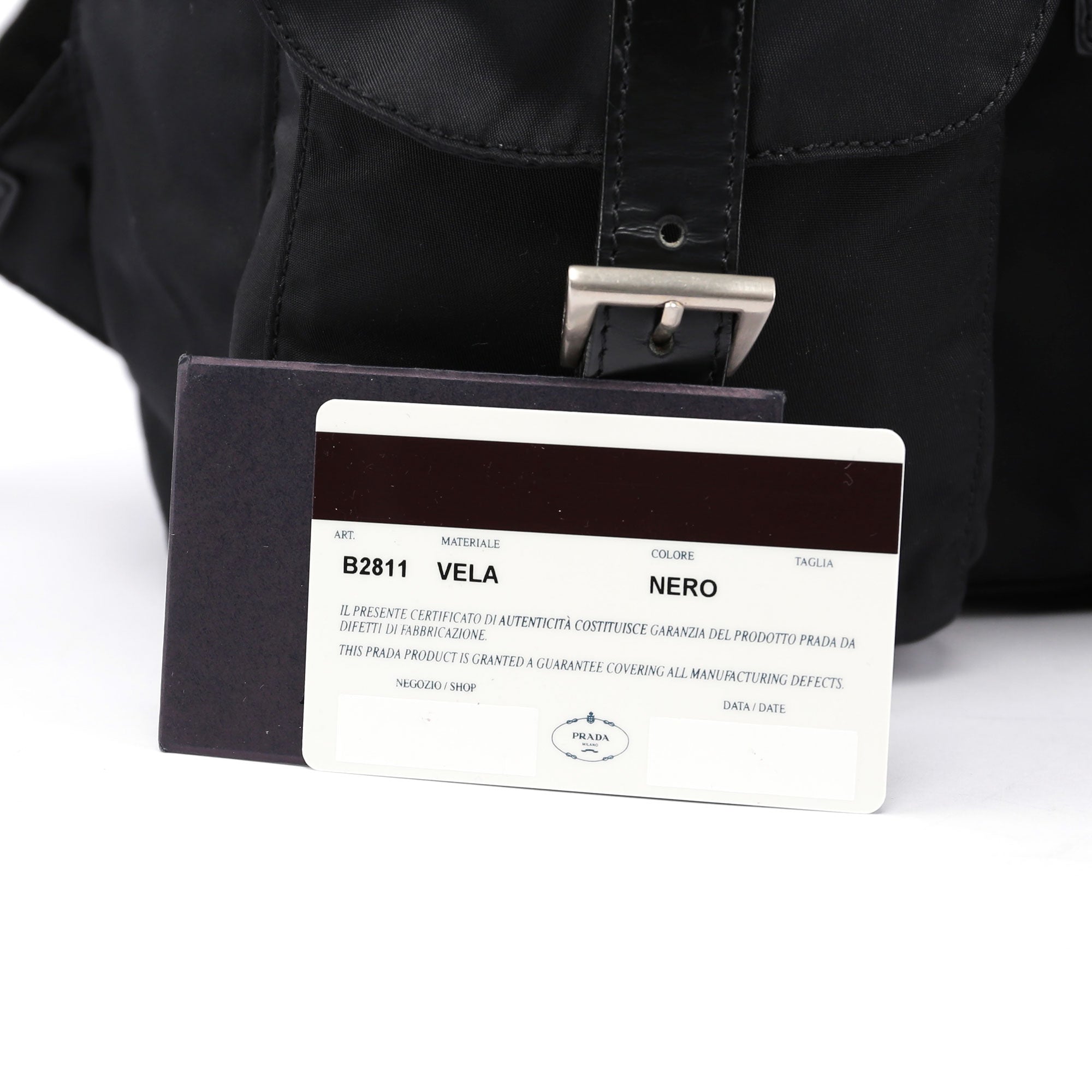 B2811 Black Tessuto Nylon Backpack