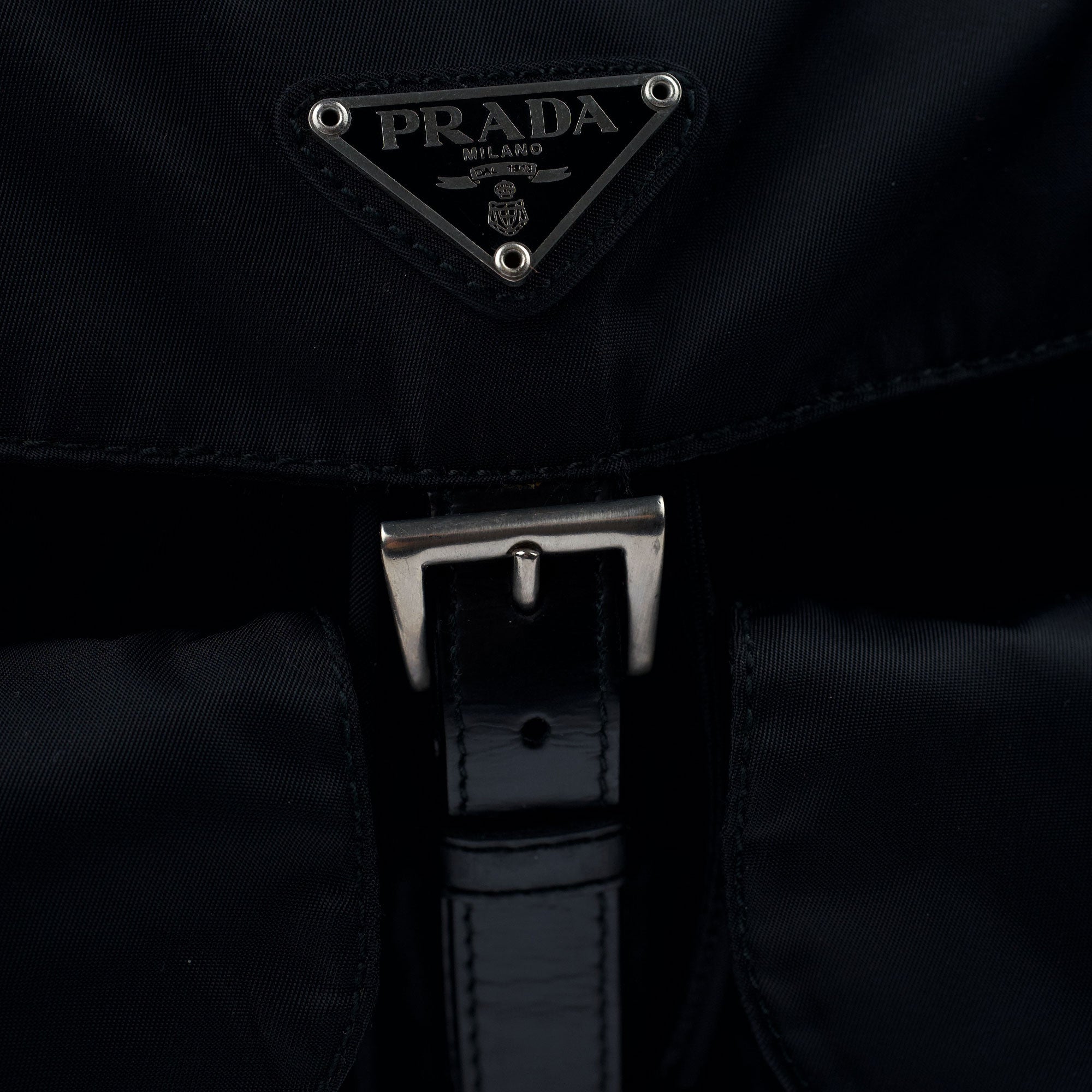 B2811 Black Tessuto Vela Backpack