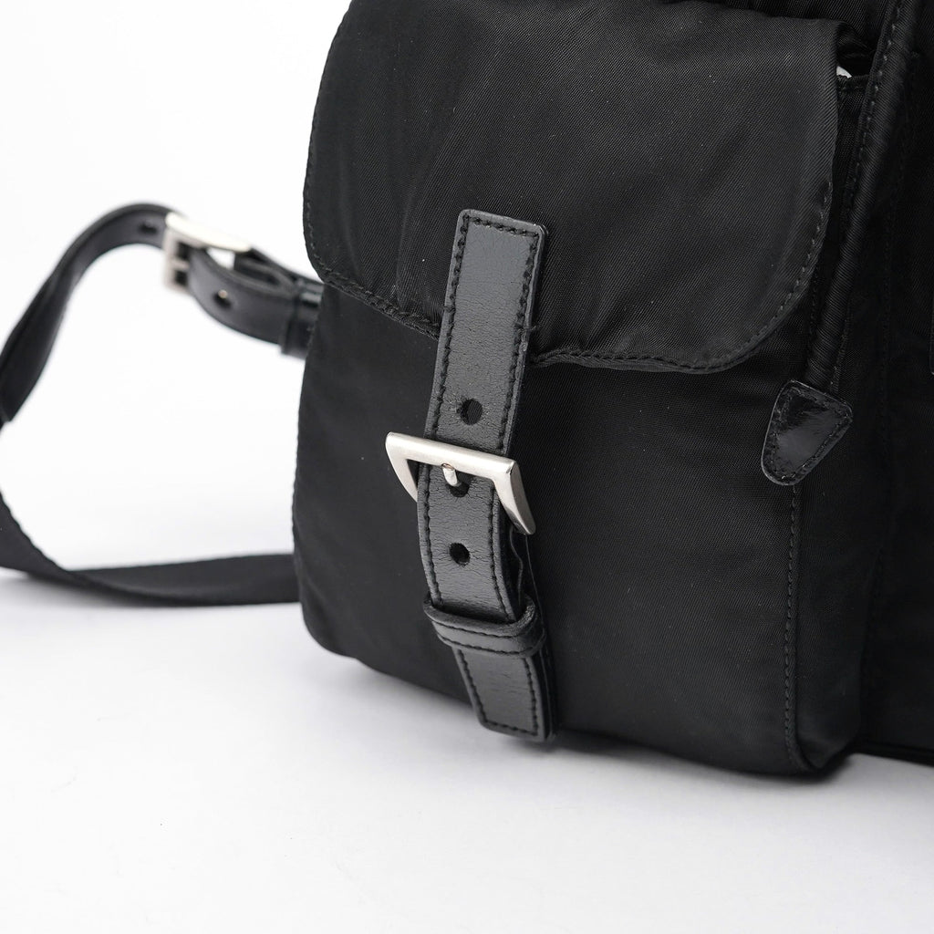 B2811 Black Tessuto Vela Backpack