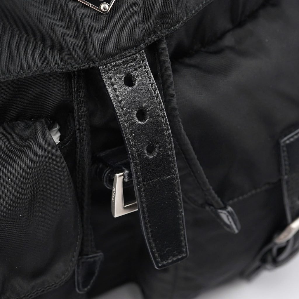 B2811 Black Tessuto Vela Backpack