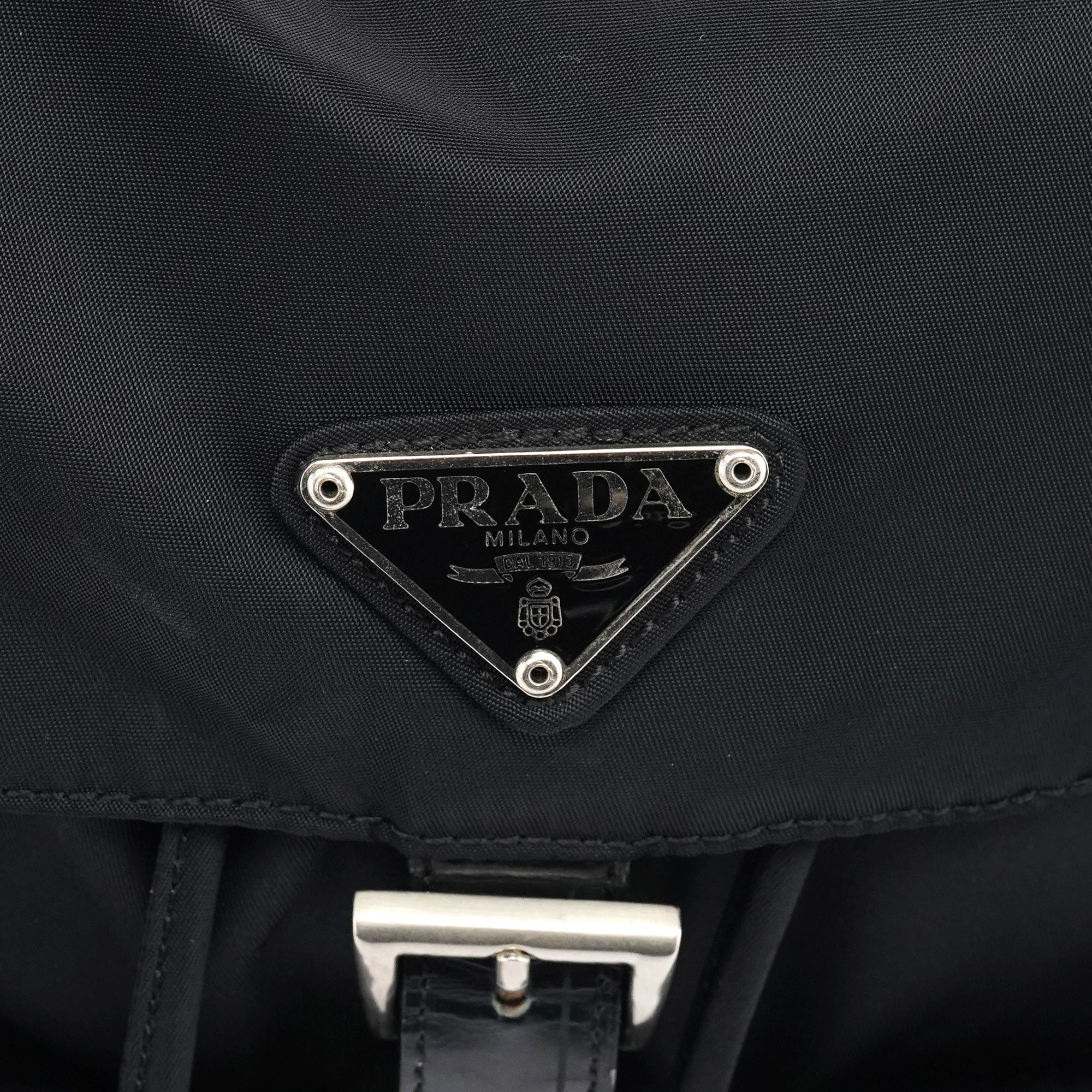 B2811 Black Tessuto Vela Backpack