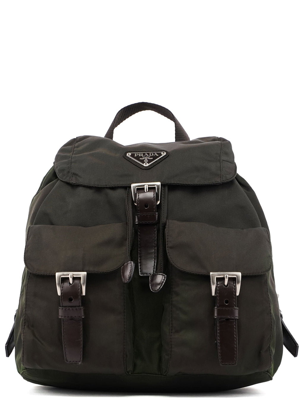 B2811 Green Tessuto Vela Backpack