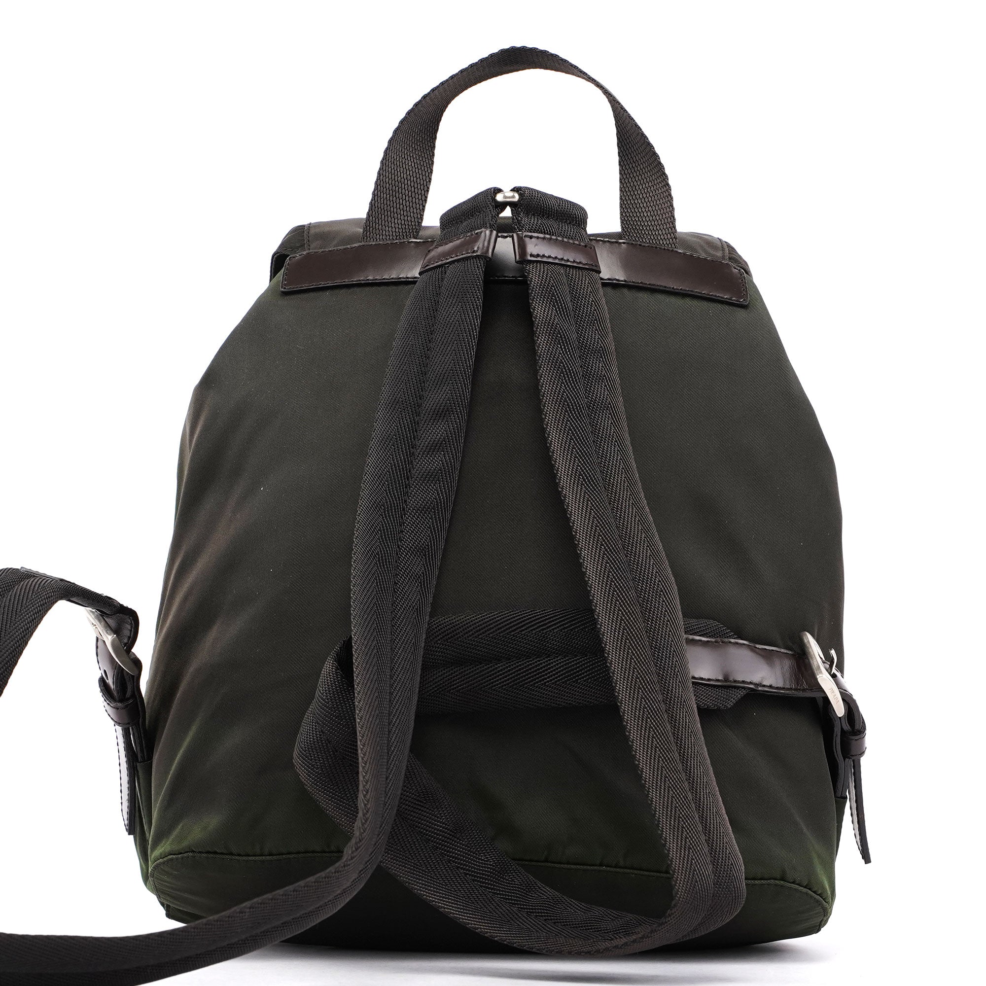 B2811 Green Tessuto Vela Backpack