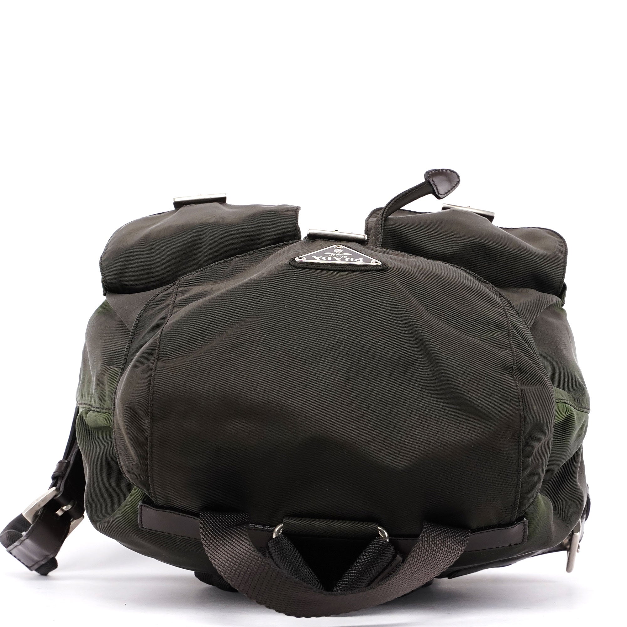 B2811 Green Tessuto Vela Backpack