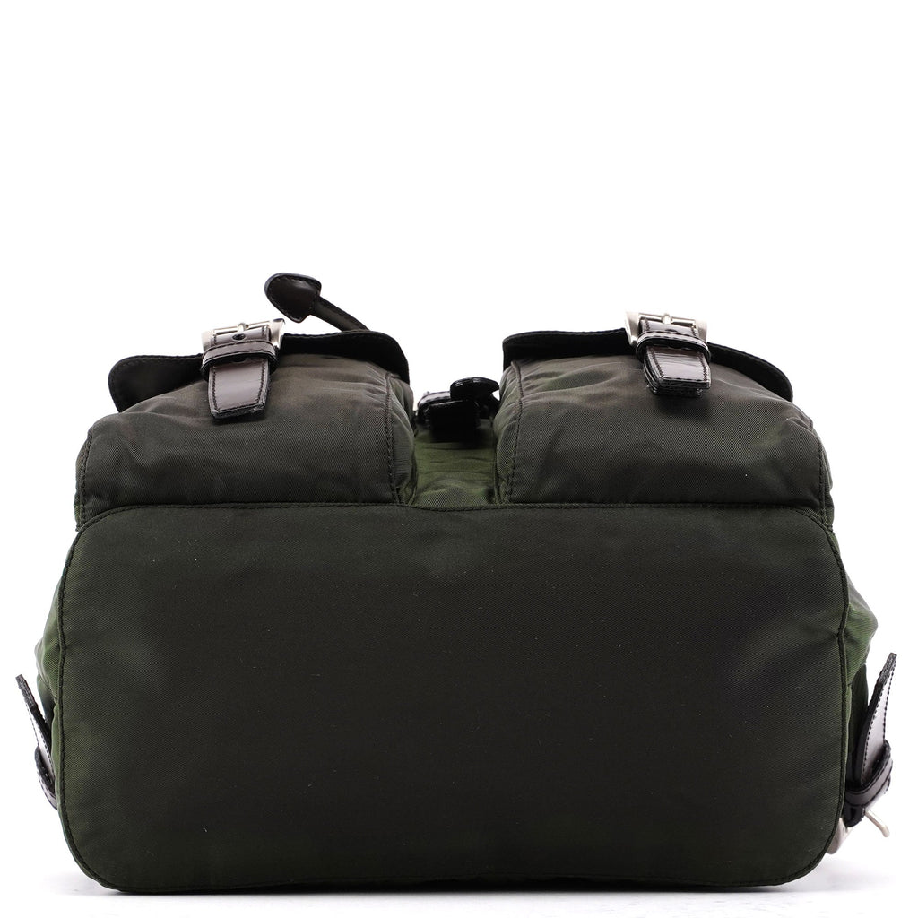 B2811 Green Tessuto Vela Backpack