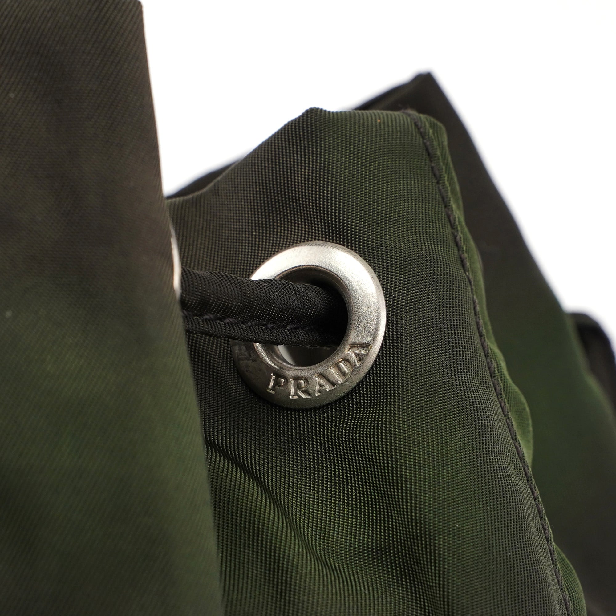 B2811 Green Tessuto Vela Backpack