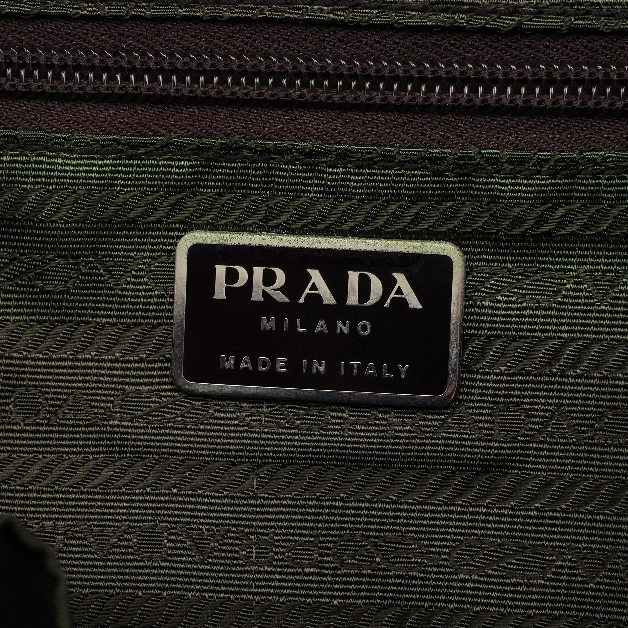 B2811 Green Tessuto Vela Backpack
