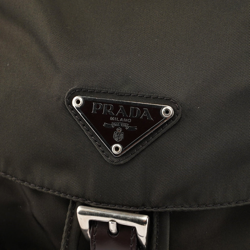 B2811 Green Tessuto Vela Backpack