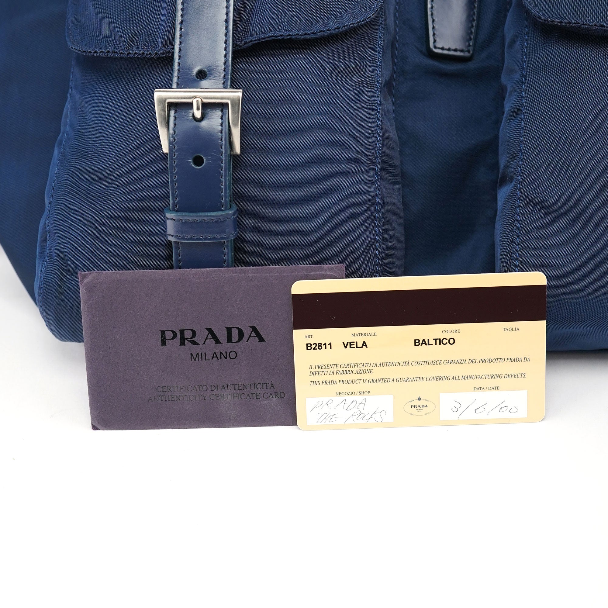 B2811 Royal Blue Tessuto Backpack