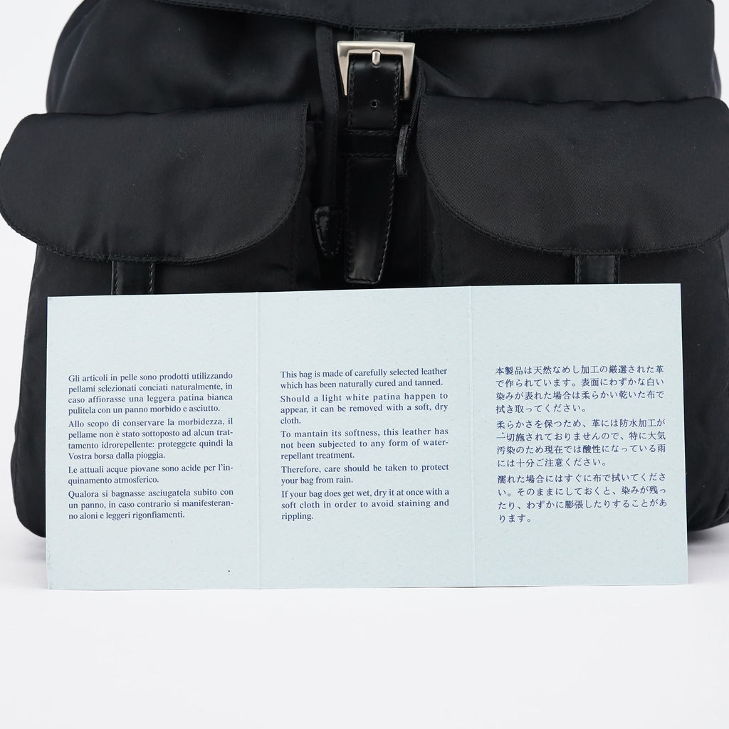 B2811F Black Tessuto Nylon Backpack