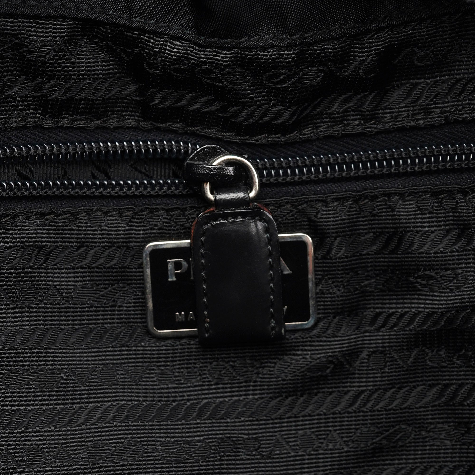B2811F Black Tessuto Vela Backpack