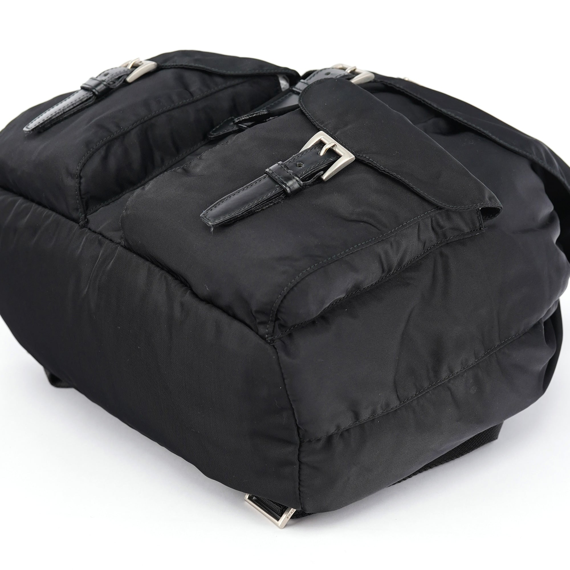 B2811F Black Tessuto Vela Backpack