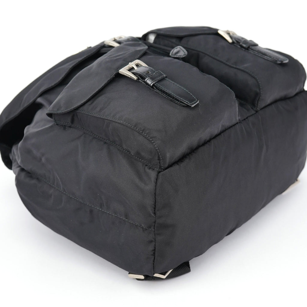 B2811F Black Tessuto Vela Backpack