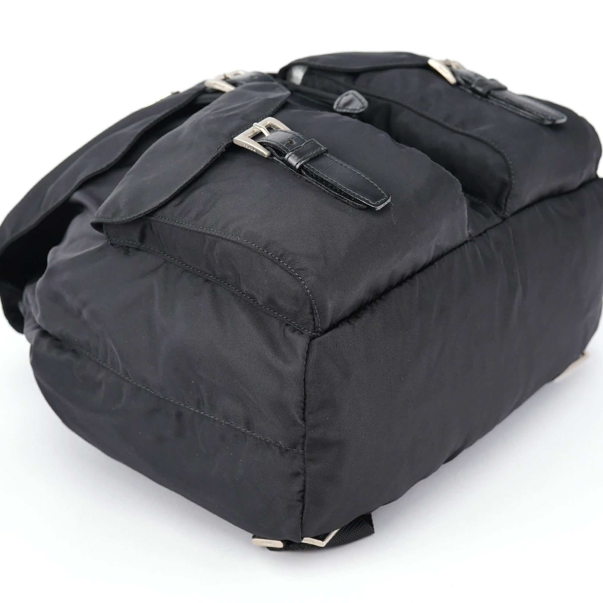 B2811F Black Tessuto Vela Backpack
