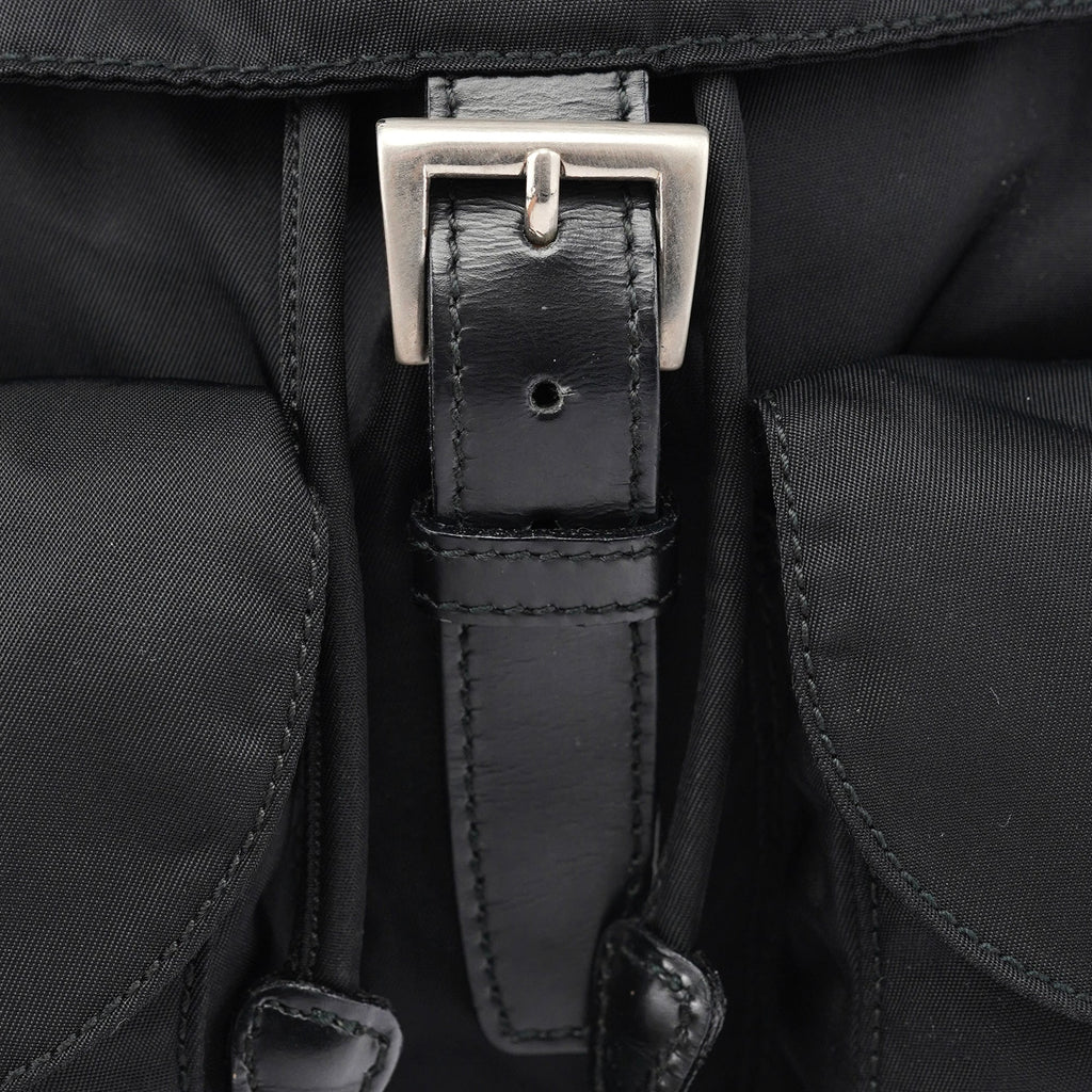 B2811F Black Tessuto Vela Backpack
