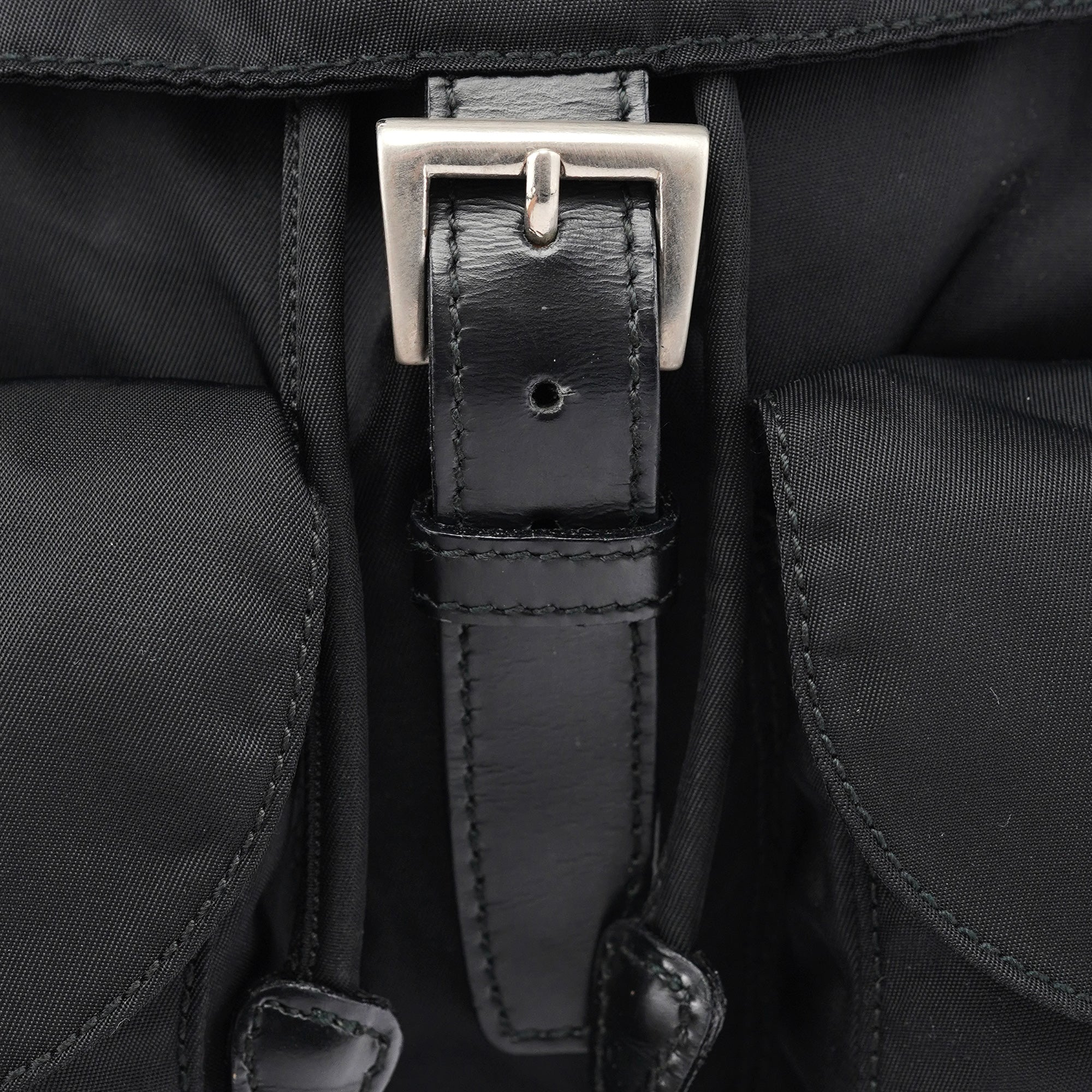 B2811F Black Tessuto Vela Backpack