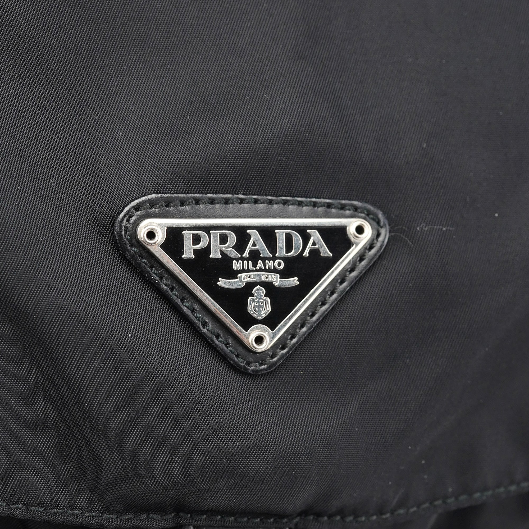 B2811F Black Tessuto Vela Backpack